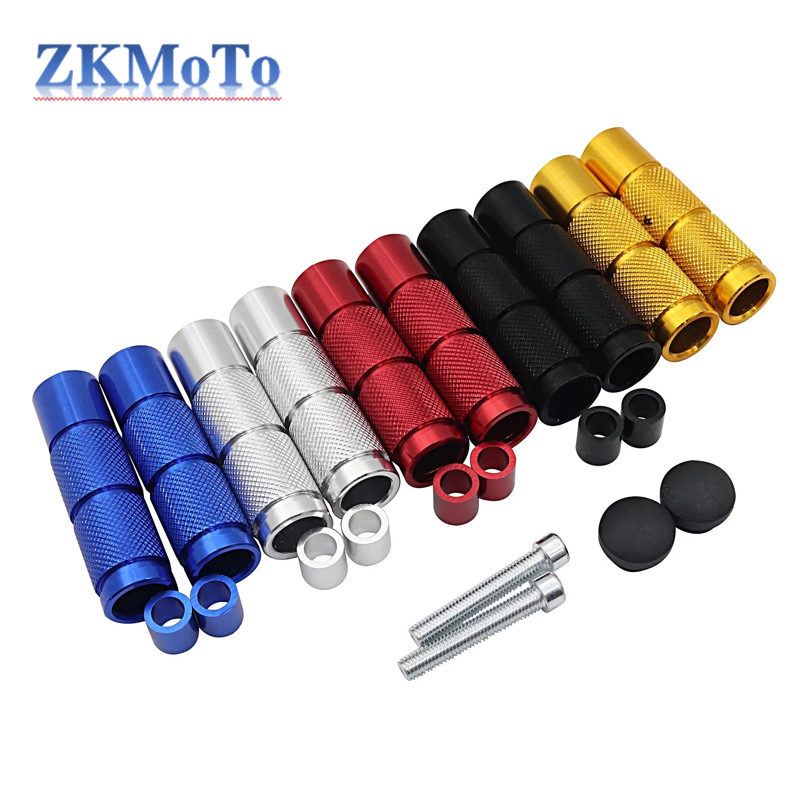 Motorcycle ATV Bike CNC Scooter Dirt Bike Aluminum M8 Footrests Foot Pegs Pedals for Honda Kawasaki Suzuki Yamaha KTM Universal
