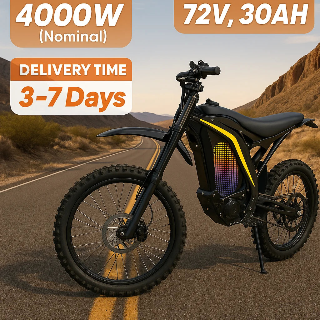 Ebike 8000W 72V 30AH N1 Electric Motorcycle 19Inch MTB Tires Electric Dirt Bike with LCD Display