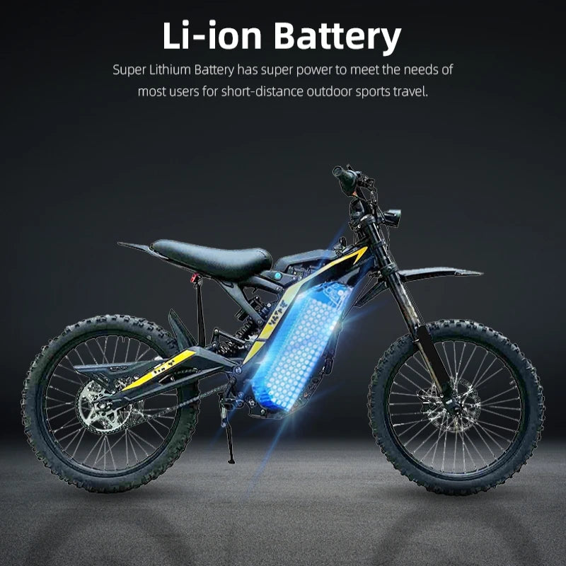 Ebike 8000W 72V 30AH N1 Electric Motorcycle 19Inch MTB Tires Electric Dirt Bike with LCD Display