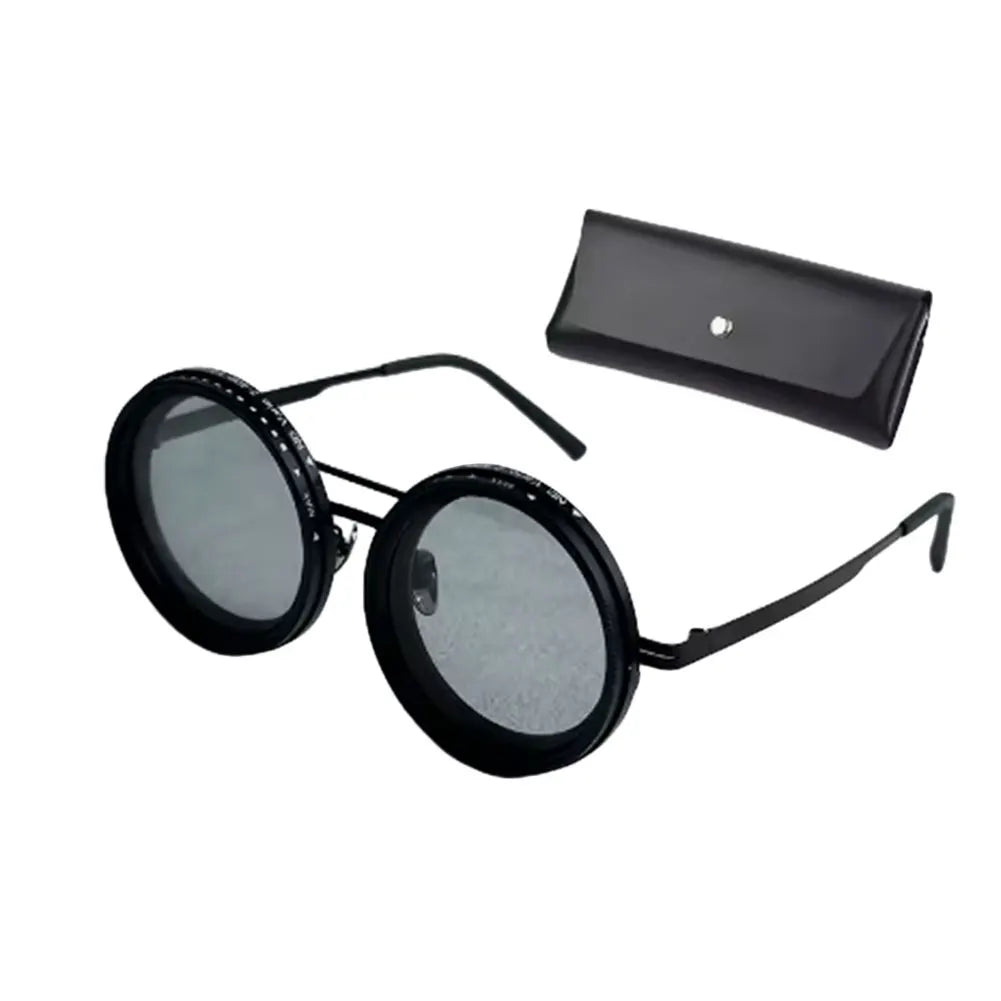 Adjustable 1-9 Sunglasses with ND Filter Lenses Fishing Rounded Polarized Glasses Polarized Sunglasses for Men