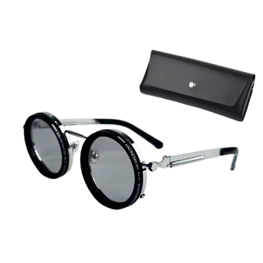 Adjustable 1-9 Sunglasses with ND Filter Lenses Fishing Rounded Polarized Glasses Polarized Sunglasses for Men