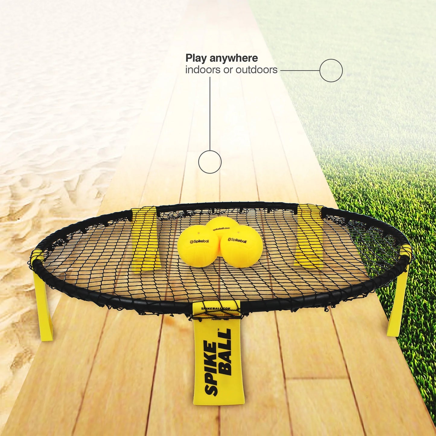 Portable Foldable Standard 3 Ball Kit with Adjustable Net & Balls
