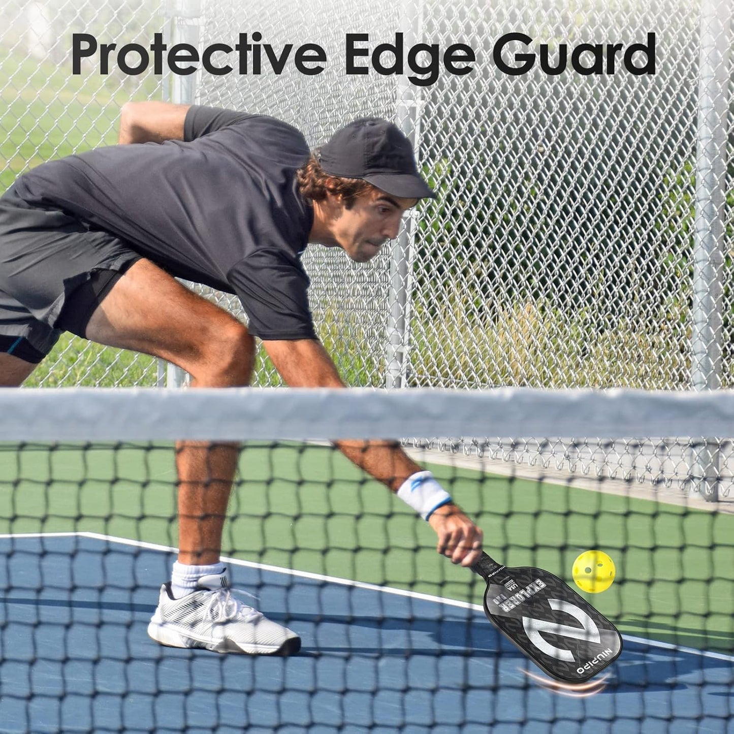 Pickleball Paddles Set of 2/4/1, USAPA Approved Graphite Carbon Fiber Pickleball Rackets, Polypropylene Honeycomb Core, Cushion 4.72In Grip, Bag/Cover, Pickle Ball Paddle Set for Men Women