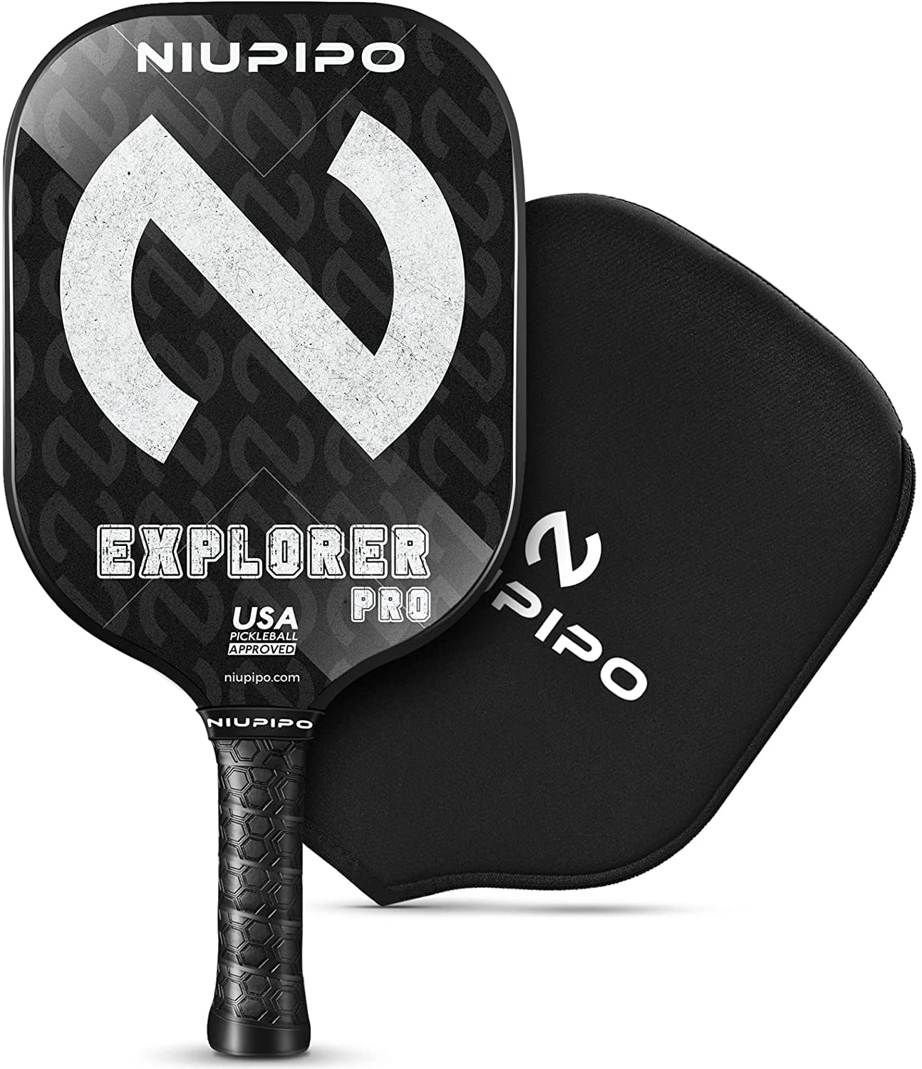 Pickleball Paddles Set of 2/4/1, USAPA Approved Graphite Carbon Fiber Pickleball Rackets, Polypropylene Honeycomb Core, Cushion 4.72In Grip, Bag/Cover, Pickle Ball Paddle Set for Men Women