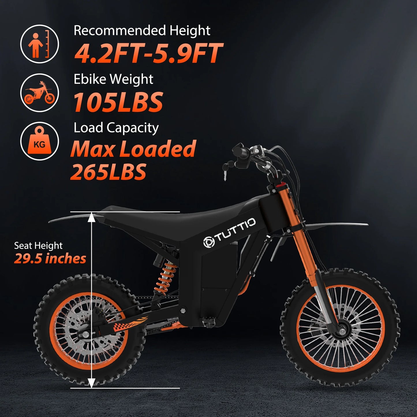 Soleil01 Electric Dirt Bike for Adults,2000W Motor,48V 21Ah Battery, 200N.M High Torque,Max 37Mph,All Terrain Motorized Dirt Bikes