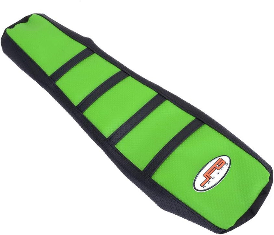 Dirt Bike Seat Cover,Motorcycle Cushion with Non-Slip Rubber Striped for KX65 2000-2024/KLX110 2002-2024 - Green