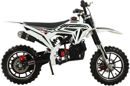 50Cc Dirt Bike Gas Dirt Bike Pit Bikes Dirt Pitbike with Gloves, Goggle and Face Mask(Black)