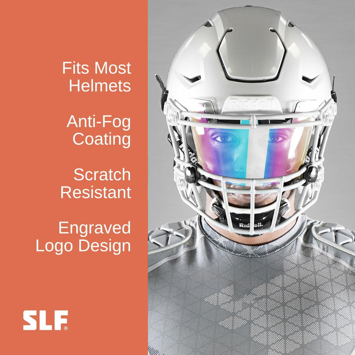 Bifrost Rainbow Football Helmet Eye-Shield Visor