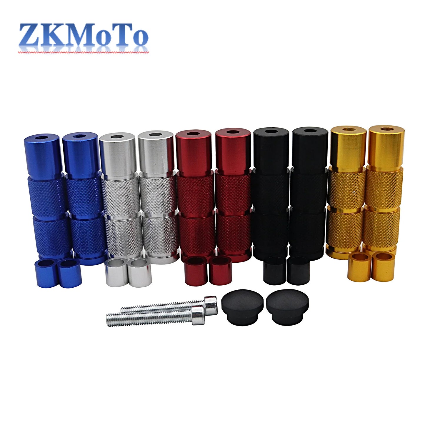 Motorcycle ATV Bike CNC Scooter Dirt Bike Aluminum M8 Footrests Foot Pegs Pedals for Honda Kawasaki Suzuki Yamaha KTM Universal