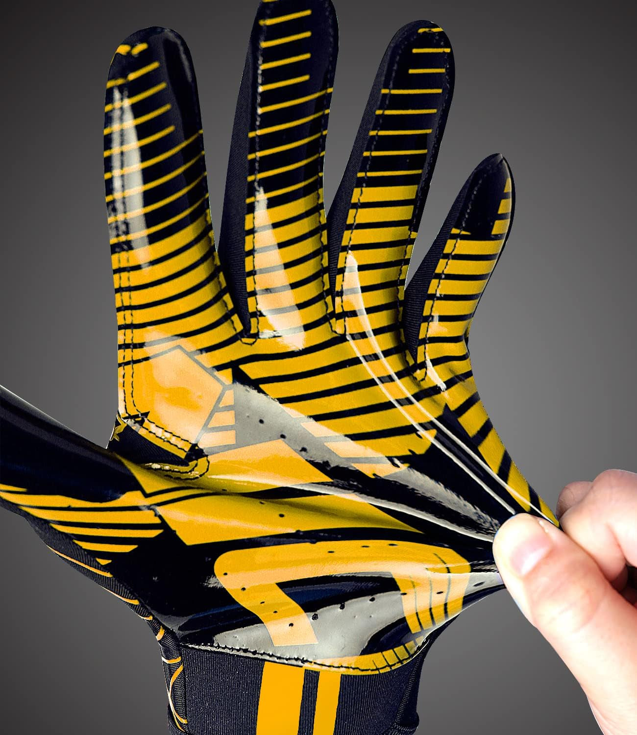 Football Gloves Adult Football Receiver Gloves,Enhanced Performance Football Gloves and High Grip Football Gloves for Adult and Kids