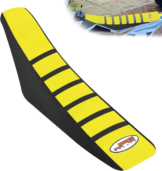 Dirt Bike Seat Cover,Motorcycle Cushion with Non-Slip Rubber Striped for RM125 RM250 1996-2000 - Gold