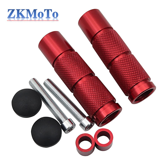 Motorcycle ATV Bike CNC Scooter Dirt Bike Aluminum M8 Footrests Foot Pegs Pedals for Honda Kawasaki Suzuki Yamaha KTM Universal