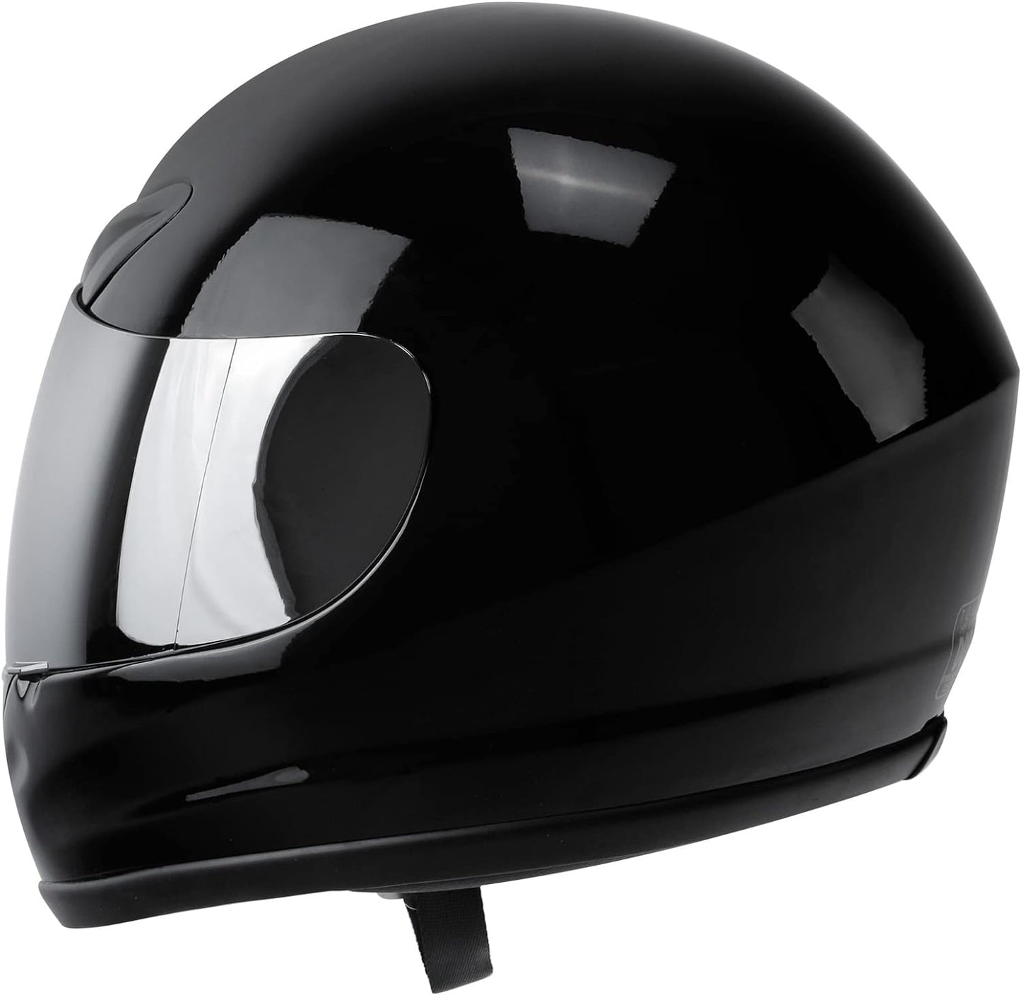 DOT Adult Motorcycle Flip up Full Face Helmet Street Dirt Bike ATV Helmets (Black Mirror Shield, Medium)