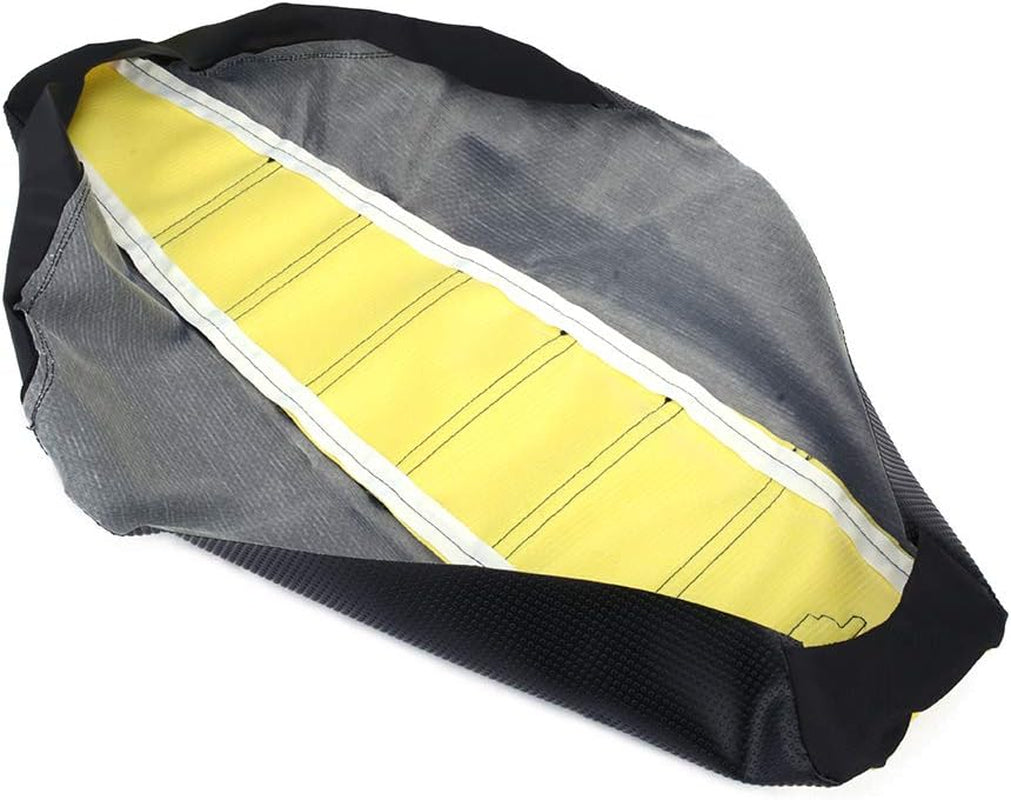Dirt Bike Seat Cover,Motorcycle Cushion with Non-Slip Rubber Striped for RM125 RM250 1996-2000 - Gold