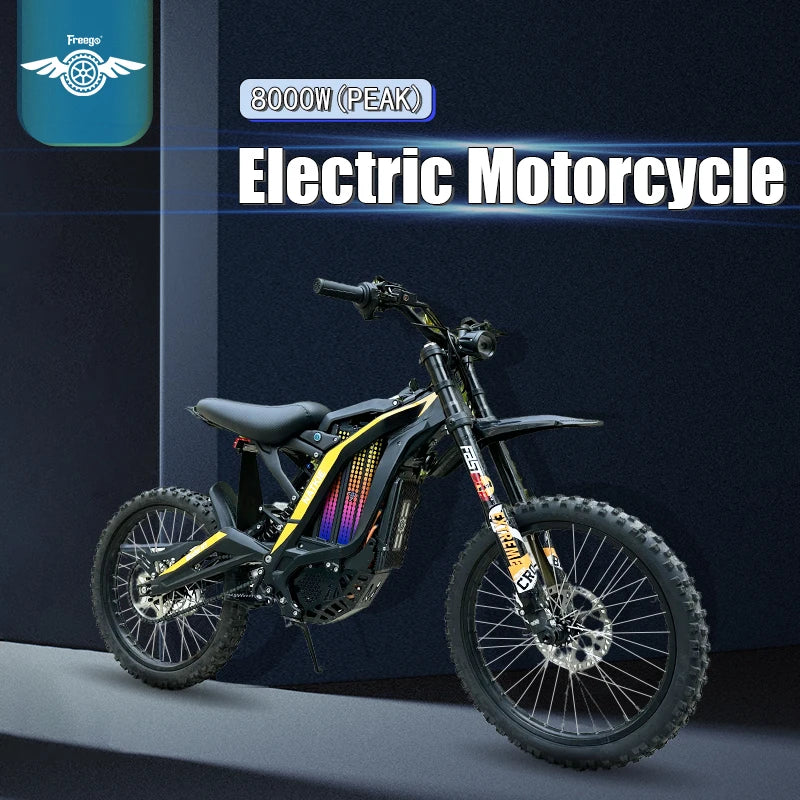 Ebike 8000W 72V 30AH N1 Electric Motorcycle 19Inch MTB Tires Electric Dirt Bike with LCD Display